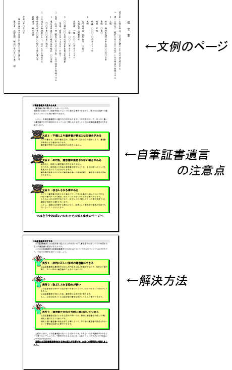 文例の注意点